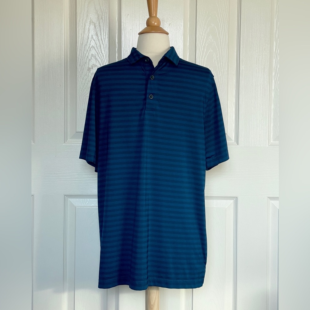 C9 by Champion Men’s Striped Blue Polo Shirt, Size Medium